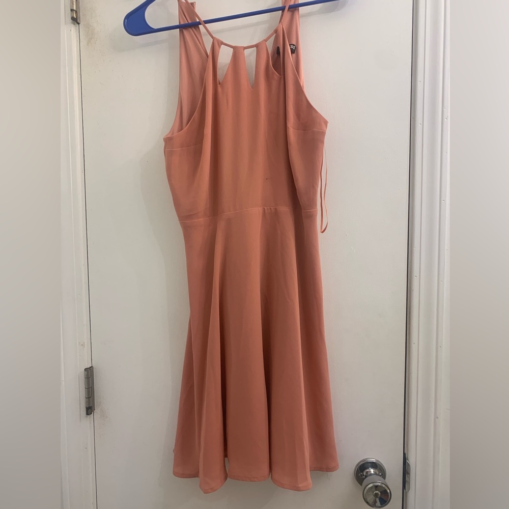 Express halter front dress